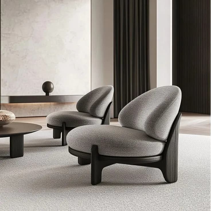 Sculptural lounge chair